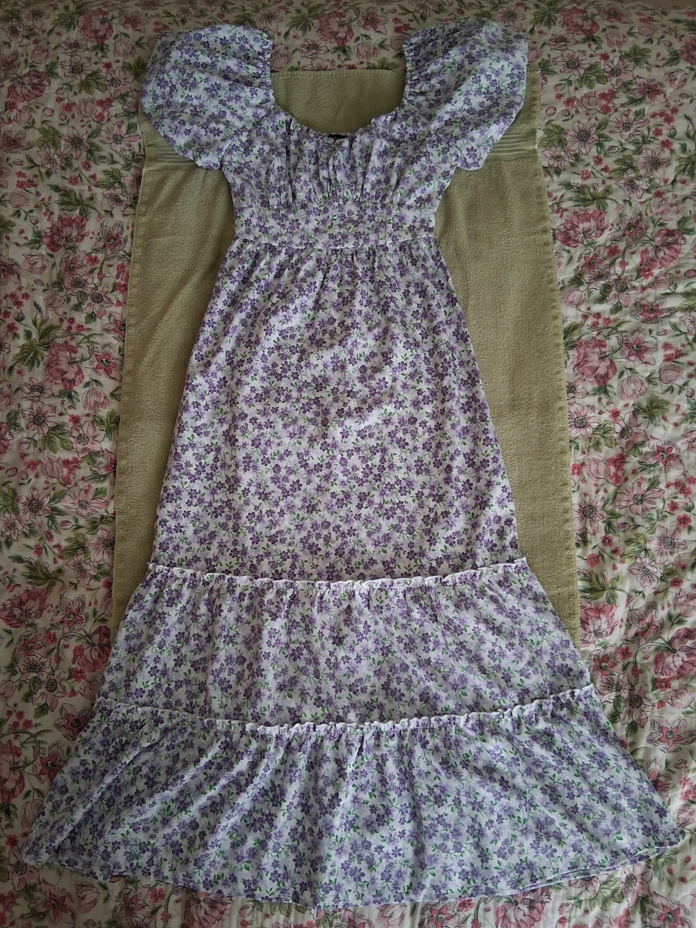Purple Floral Maxi Dress